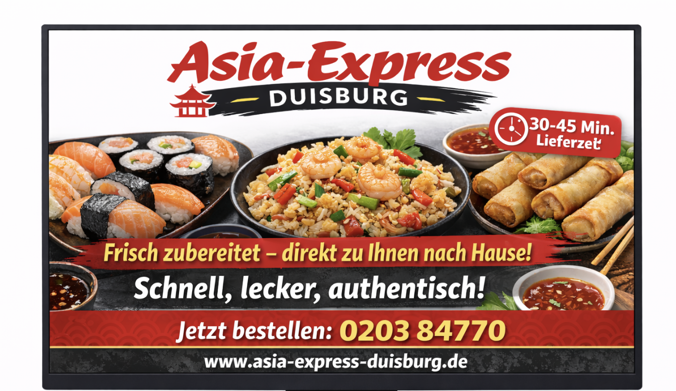 Asia-Express Duisburg Werbung Beispiel